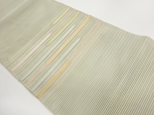 Nagoya obi with a gauze weave and horizontal stripe pattern